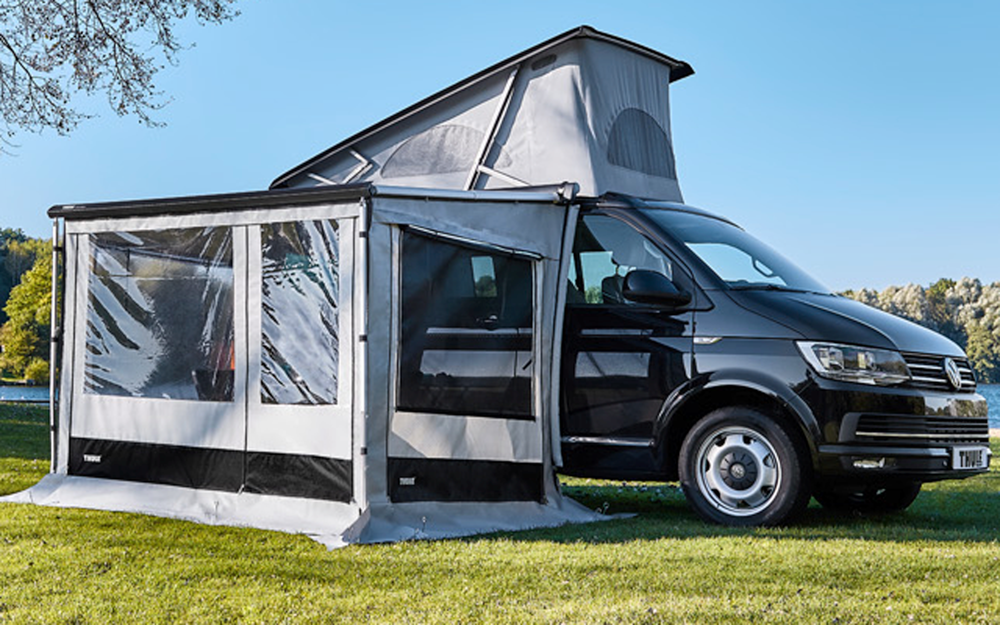 Markisefortelt Safari Residence G3 for Omnistor 5102 VW T5 T6 montert på bil