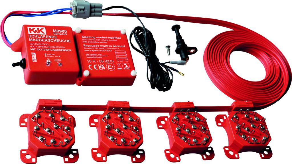 Mårskremmer M9900 med høyspenningsbørster for motorrom