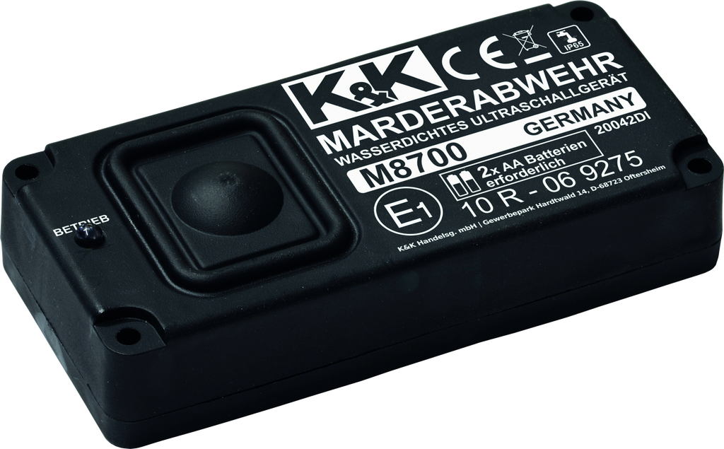 Mårskremmer M8700 ultralyd batteridrevet vanntett forside