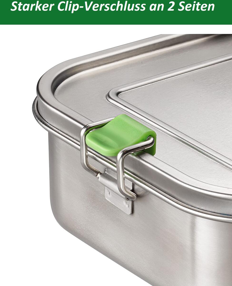 Detalj av lokket på Matboks i rustfritt stål med lekkasjesikkert lokk 6,5 cm APS
