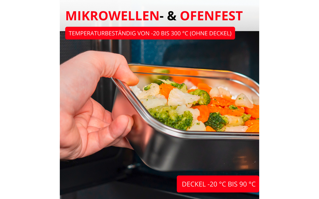 Matboks i rustfritt stål 1,3 l med silikonlokk - Westmark nærbilde av lokk