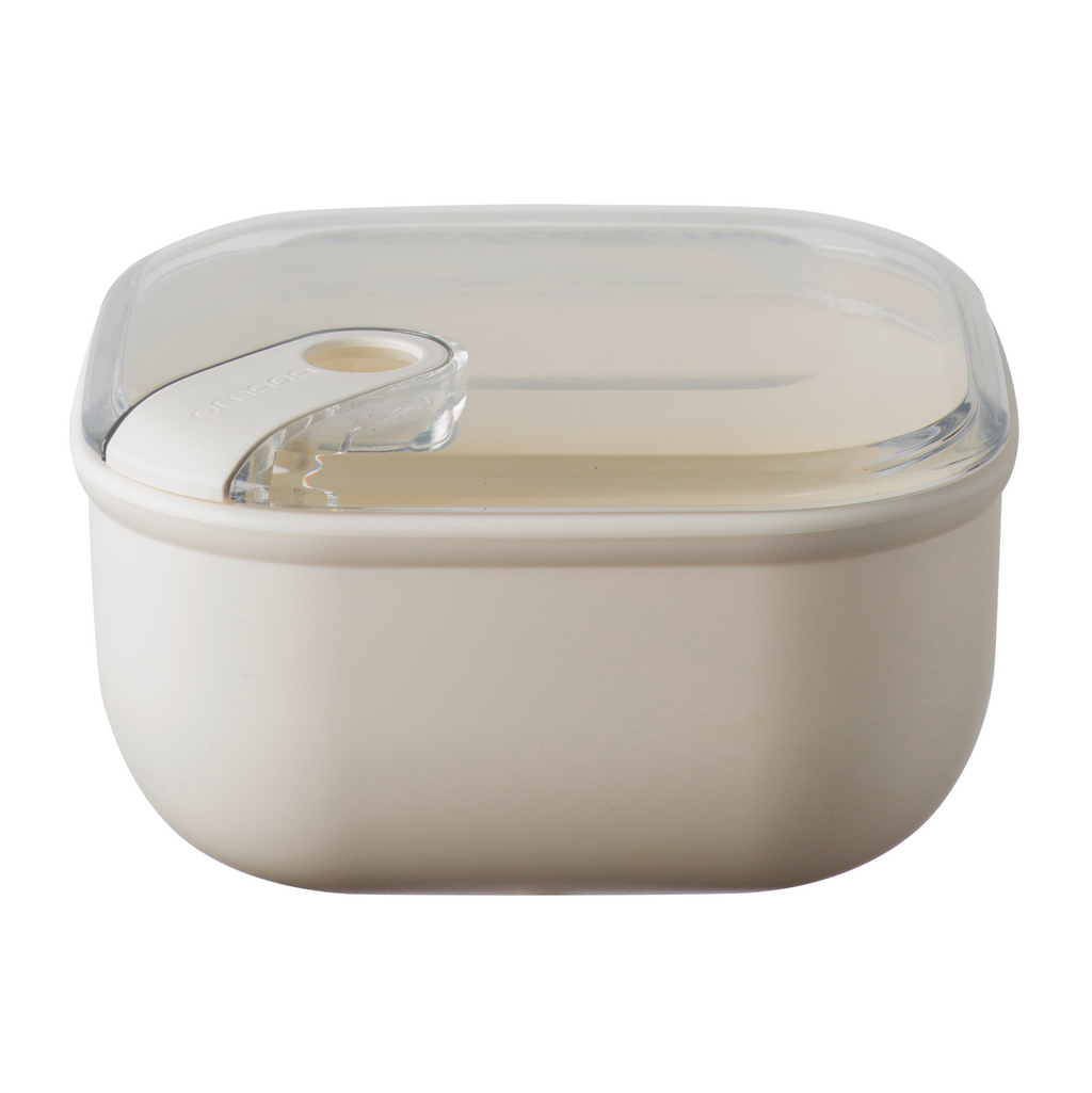 Matboks kvadratisk 1 liter lekksikker 16x16 cm - Omada forfra