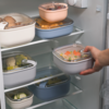 Matboks kvadratisk 1 liter lekksikker 16x16 cm - Omada montert og klar til bruk