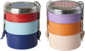 Matboks rund 3-lags rustfritt stål 900 ml ø11 cm - Rice forfra