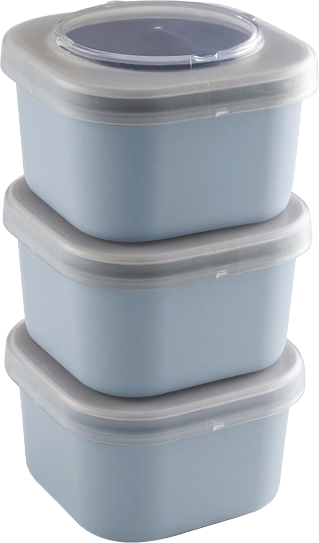 Matboks sett 3-deler Food to go 750 ml blå - Sunware forfra