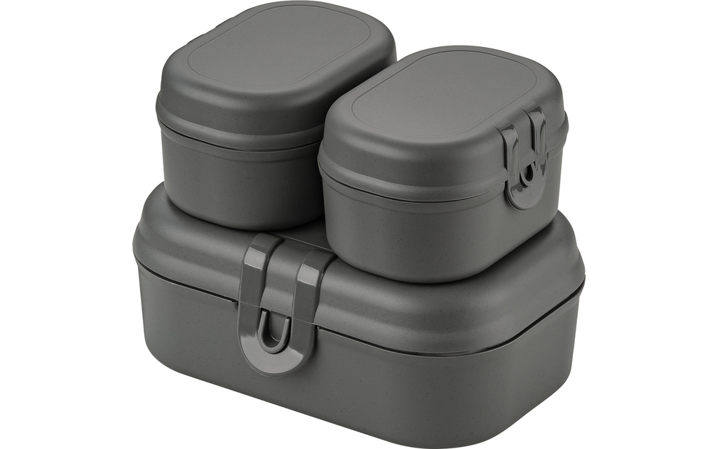 Matboks sett 3-delt Pascal Ready Mini nature ash grey bakside