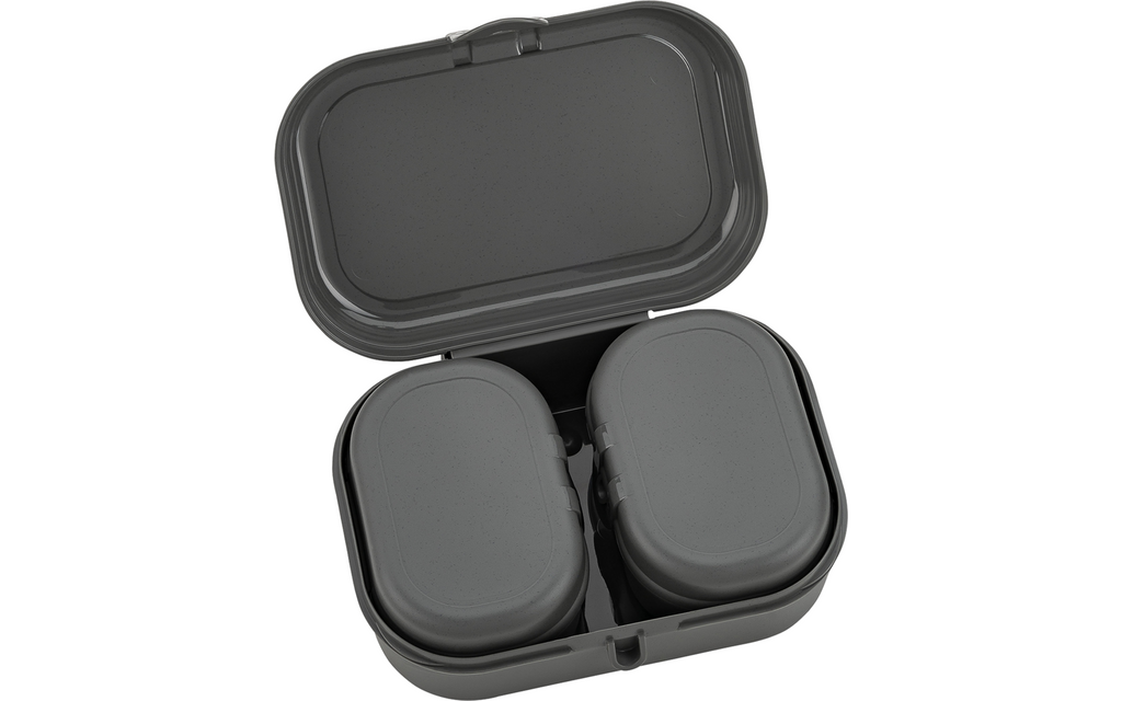 Detaljbilde av Matboks sett 3-delt Pascal Ready Mini nature ash grey lokk