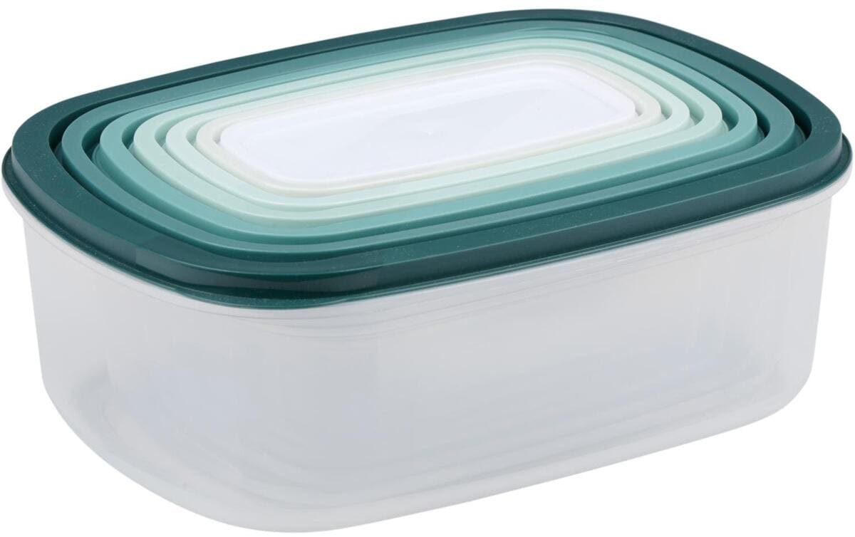 Matbokser 14-delers sett 250-4300 ml, gjennomsiktig - Edco detalj av lokk