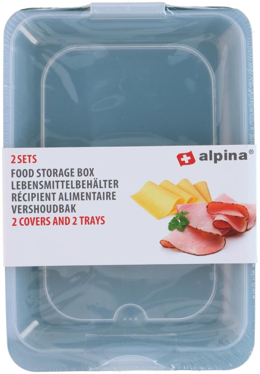 Detalj av Matbokser 2-pk 170x248x35mm i kunststoff - Alpina lokk