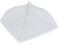 Matdeksel sammenleggbart 35x35 cm med netting hvit - Metaltex forfra