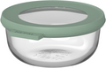 Matoppbevaringsboks Cirqula 350 ml borosilikatglass Nordic sage forfra