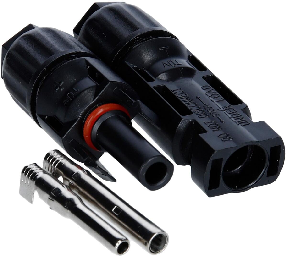 MC4 solcellekontaktsett for kabler 2,5-6 mm² IP67 - Carbest sett forfra
