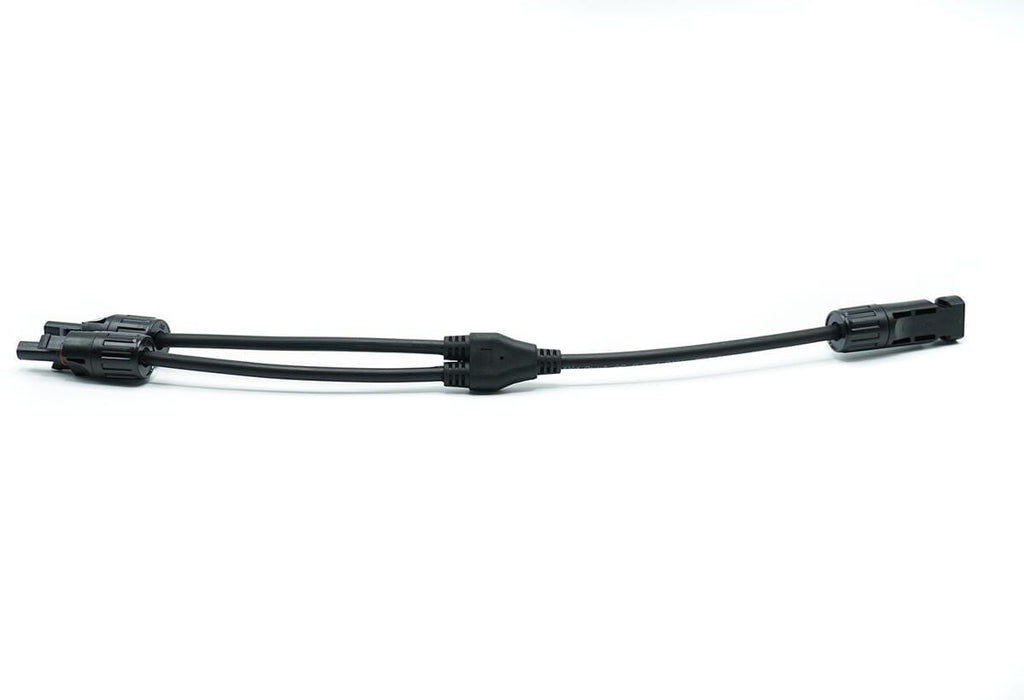 MC4 Y-kontaktsett for parallellkobling av 2 solcellepanel bakside