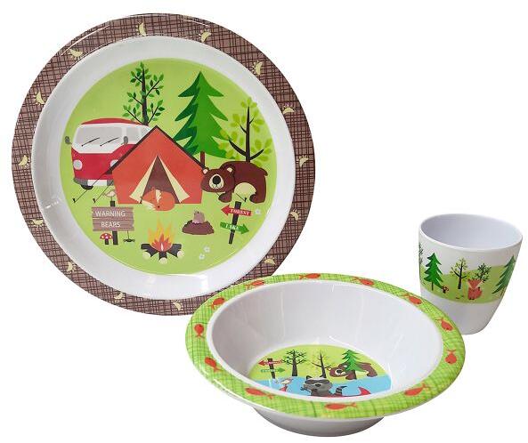 Melamin barneservise Kids Line 3 deler 300 g - Gimex bakside