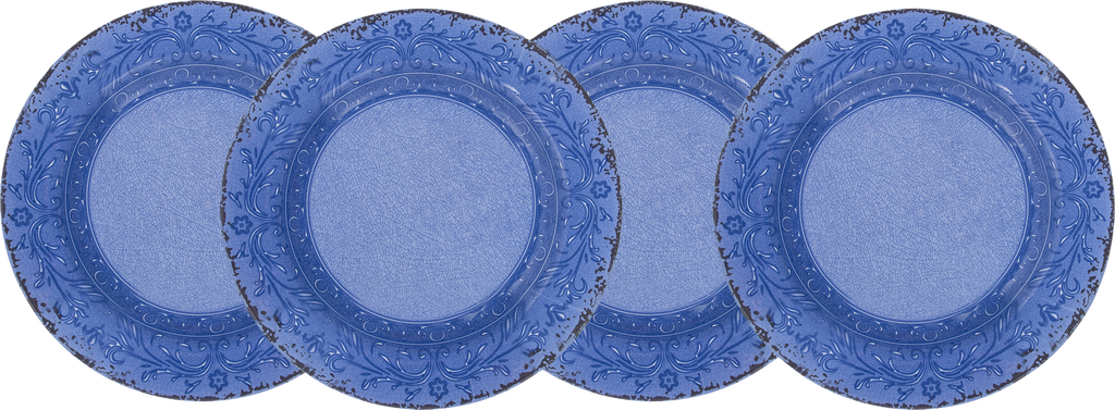 Melamin middagstallerkener 4-pack Stone Line Ø23 cm - Gimex forfra