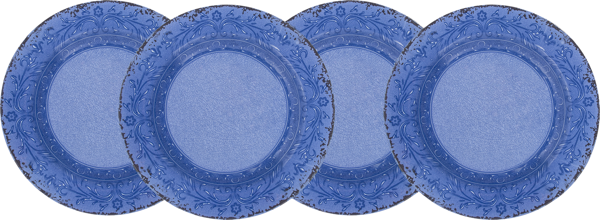 Melamin middagstallerkener 4-pack Stone Line Ø23 cm - Gimex forfra