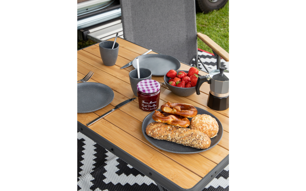 Oversikt Melamin servicesett 16 deler for 4 personer Hoxton steinlook