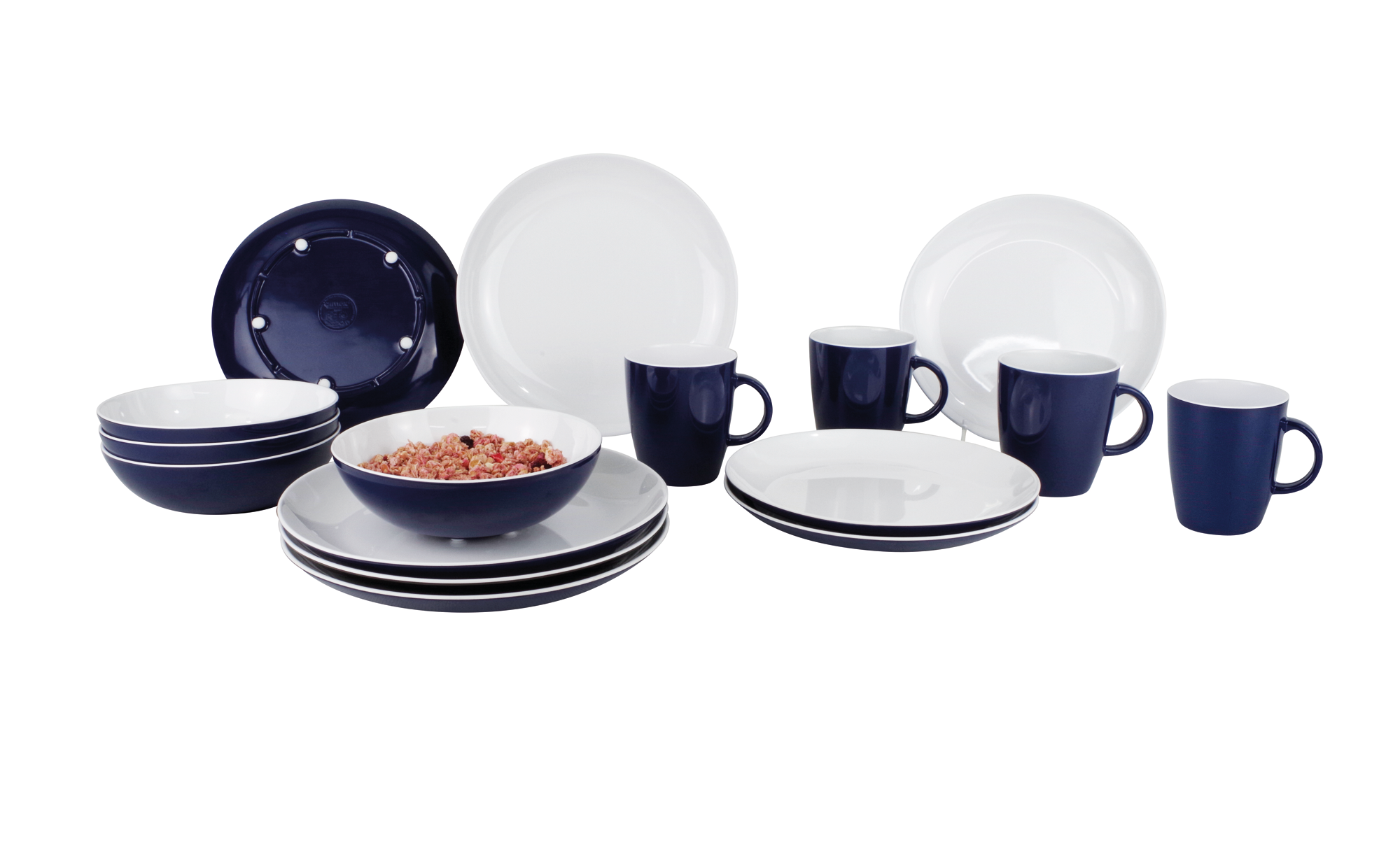Melamin servicesett Classic Line 16 deler for 4 personer - Gimex oversikt