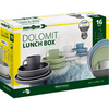 Melamin servicesett Dolomit Lunch Box 16 deler hvit bakside