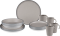 Melamin servicesett Iconic Compack 16 deler ekstra flat stablbar sett