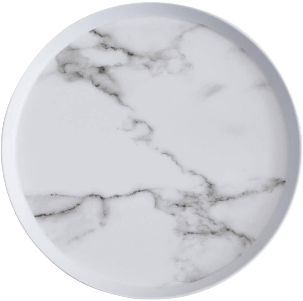 Detalj av marmormønster på Melamin servicesett Marble 16 deler