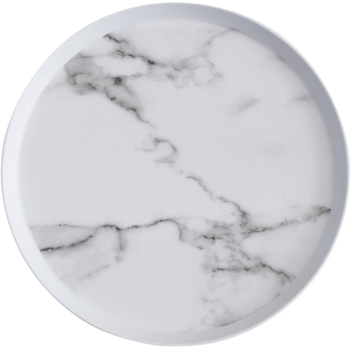Detalj av marmormønster på Melamin servicesett Marble 16 deler