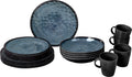 Melamin servicesett Midday Venetian 16 deler for 4 personer - Brunner sett forfra