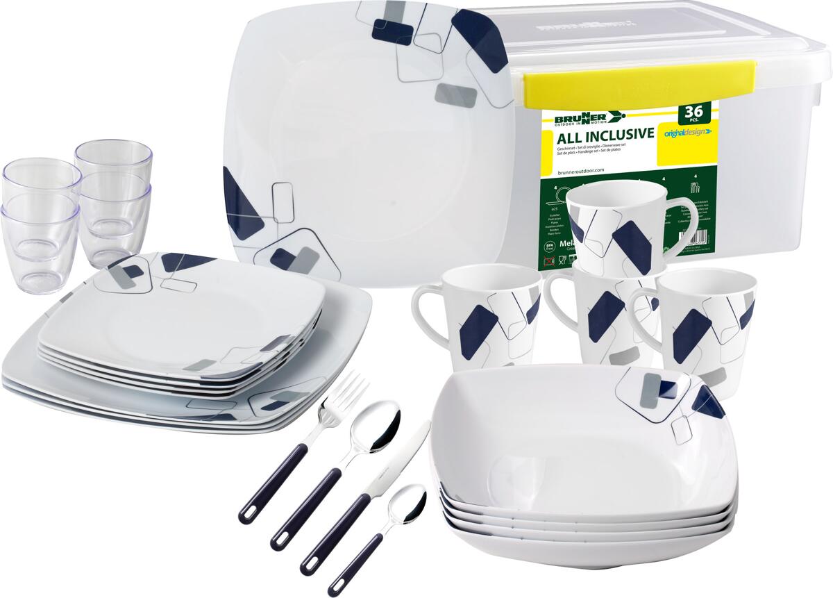 Melamin servicesett Panarea med Resylin kopper BPA-fri bakside