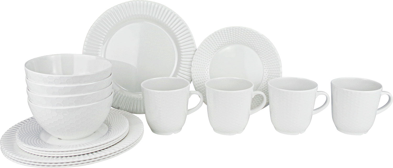 Melamin servicesett Royal Edelweiss 16 deler forfra