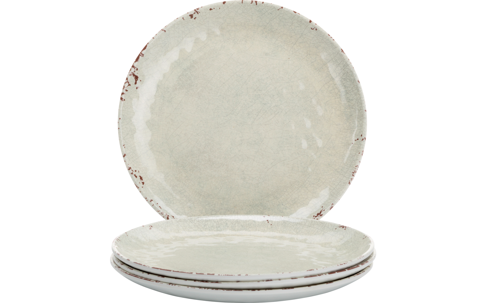 Melamin servicesett Rustic Pearl 12 deler sklifast pakket for transport
