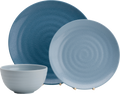 Melamin servicesett Shades of Blue 12 deler for 4 personer - Flamefield sett forfra