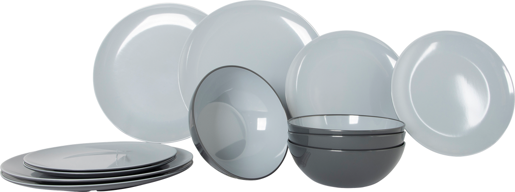 Melamin servicesett Vivid Line 12 deler forfra