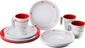Melamin servise-sett Cosmic 16-deler antiskli BPA-fri fra Brunner