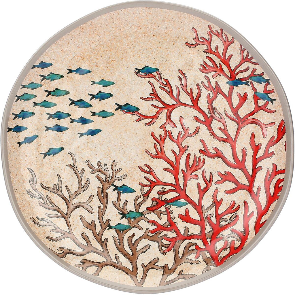 Melamin tallerkener Sea Life 2-pakning 27 cm bakside