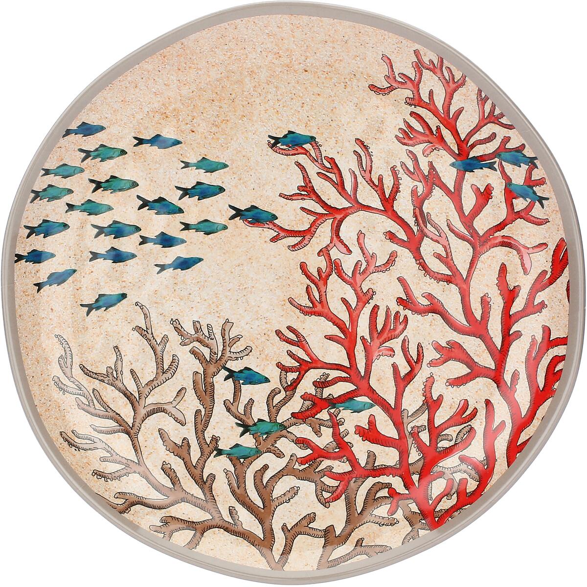 Melamin tallerkener Sea Life 2-pakning 27 cm bakside