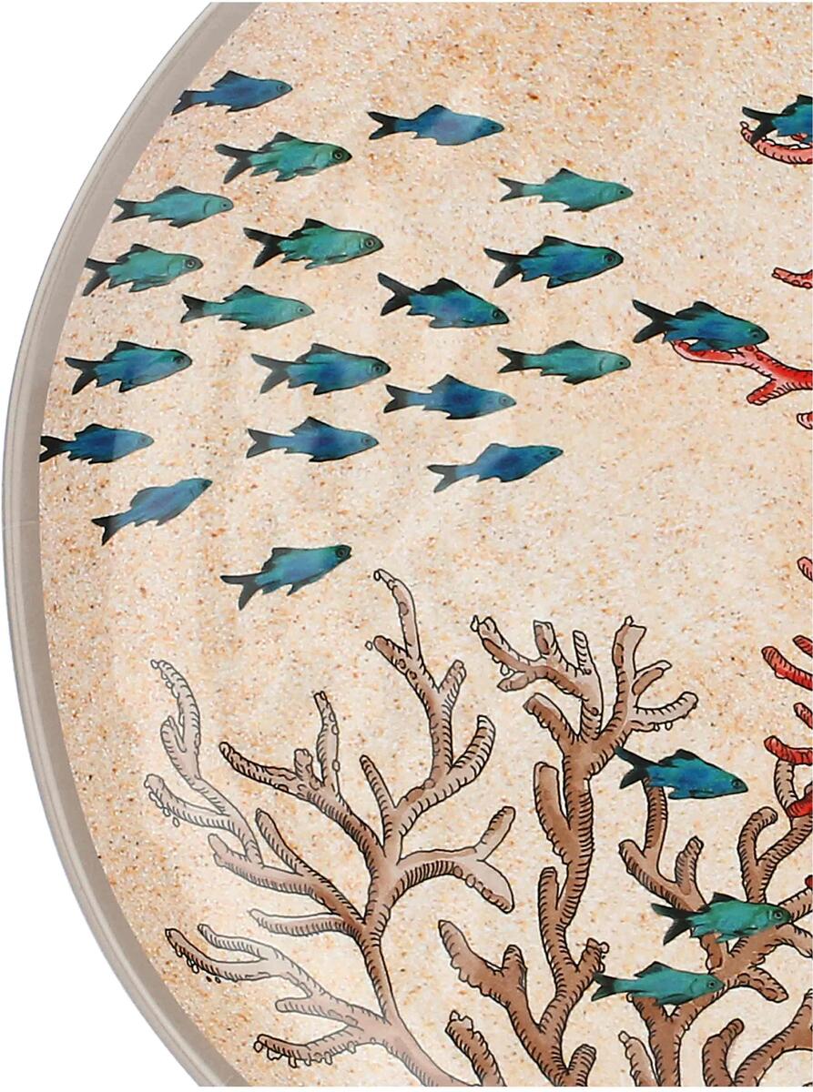 Detalj av Melamin tallerkener Sea Life 2-pakning 27 cm
