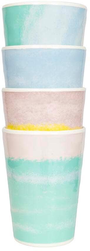 Melaminkopp Barfleur 4-pk 600 ml pastellfarger - Bo-Camp detalj