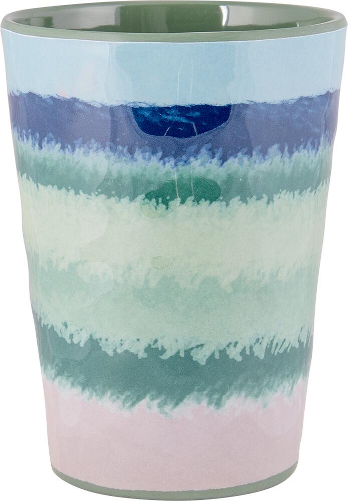 Melaminkopp Halo 4-pk 400 ml blå/grønn stablet