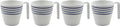 Melaminkopper Azure 300 ml 4-pack stengodslook Flamefield forfra