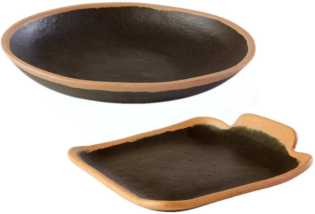 Melamintallerken Crocker i terracotta fra APS for campingbruk forfra