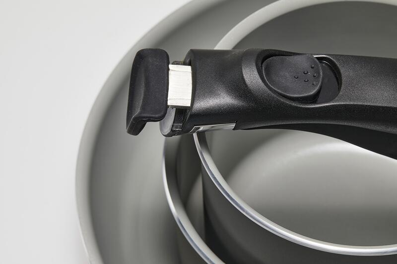 Melodia Minispace kokesett 7-deler, aluminium, induksjon detalj av håndtak