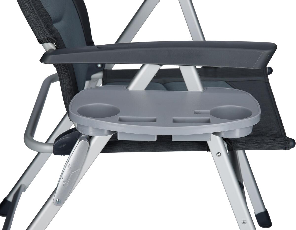 Mesa sidebord for campingstol 27x23 cm grå forfra
