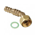 Messingnippel 45° med 3/8" overfalsmutter fra Reich for dykkpumper