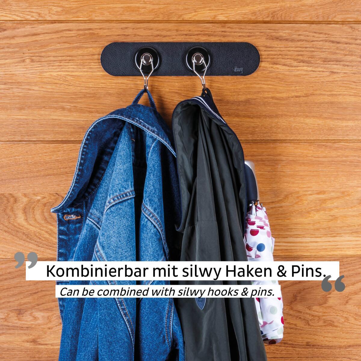 Metalllist for magnetglass med lærfinish og 3M-lim - silwy