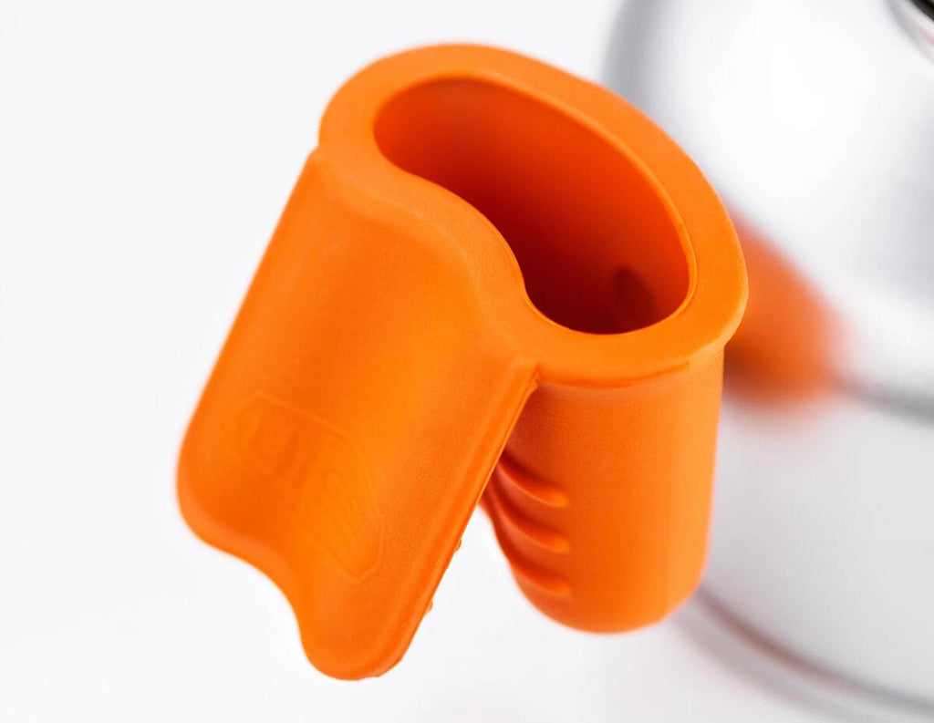 Microgripper grytegriper i silikon, magnetisk, oransje montert på gryte