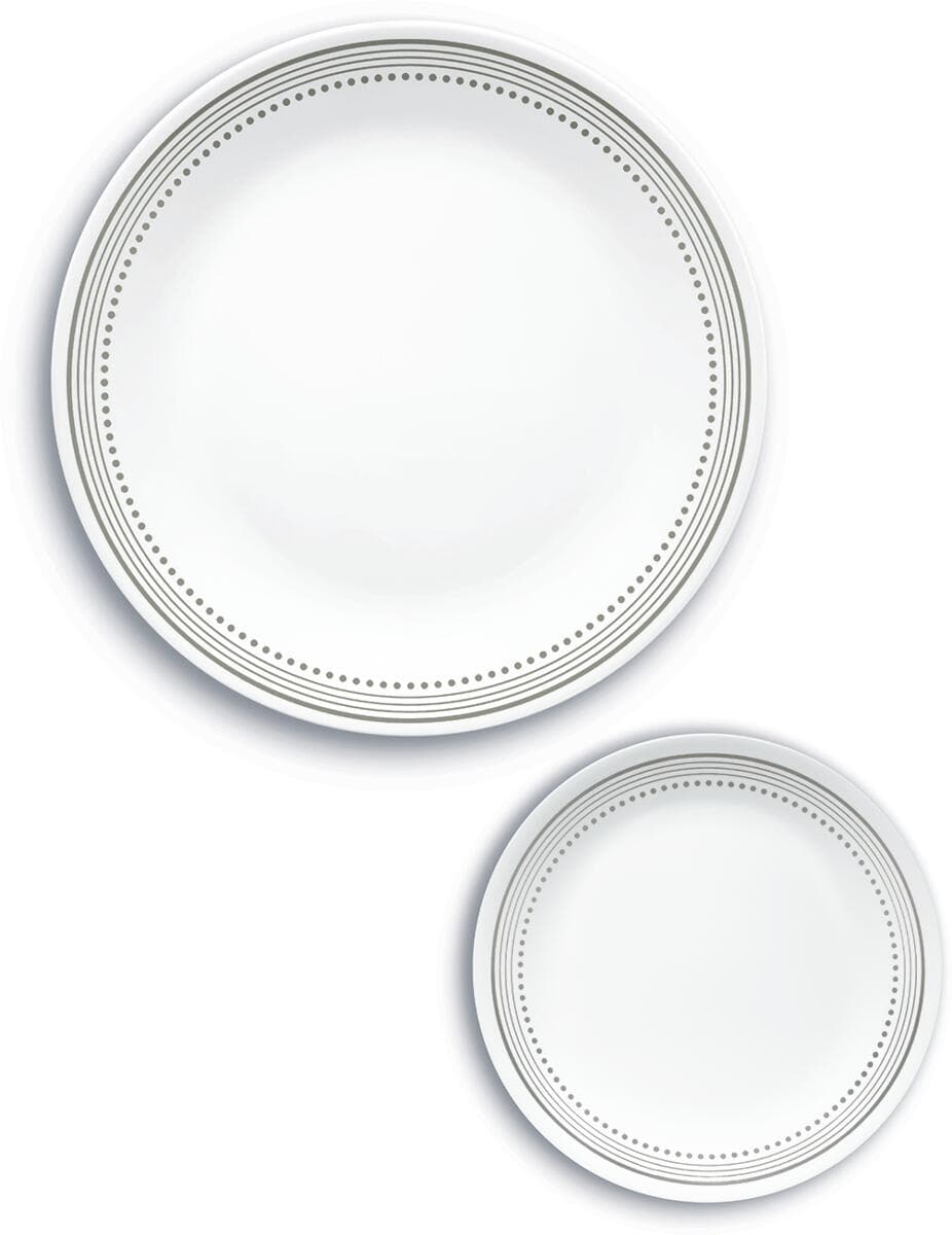 Middagstallerken Mystic Gray i Vitrelle glass forfra