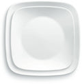 Middagstallerken Pure White i Vitrelle glass forfra