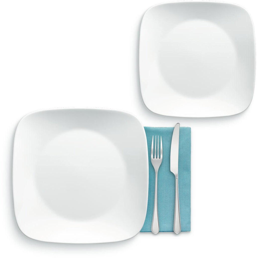 Baksiden av Middagstallerken Pure White i Vitrelle glass