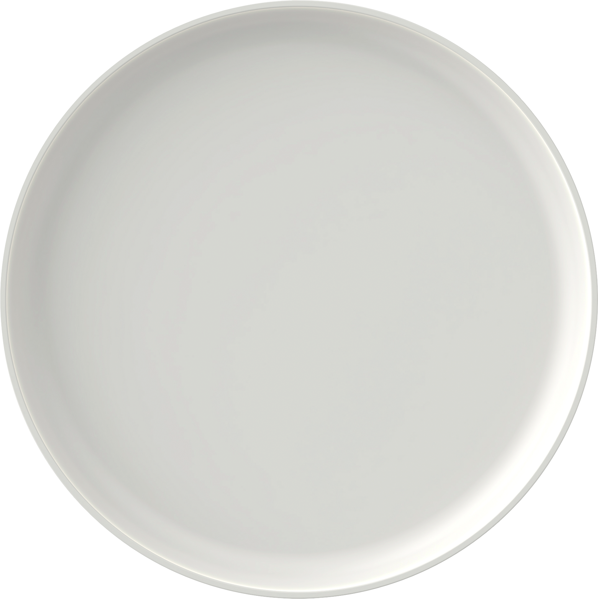 Middagstallerken Silueta 260 mm Nordic white i PET forfra