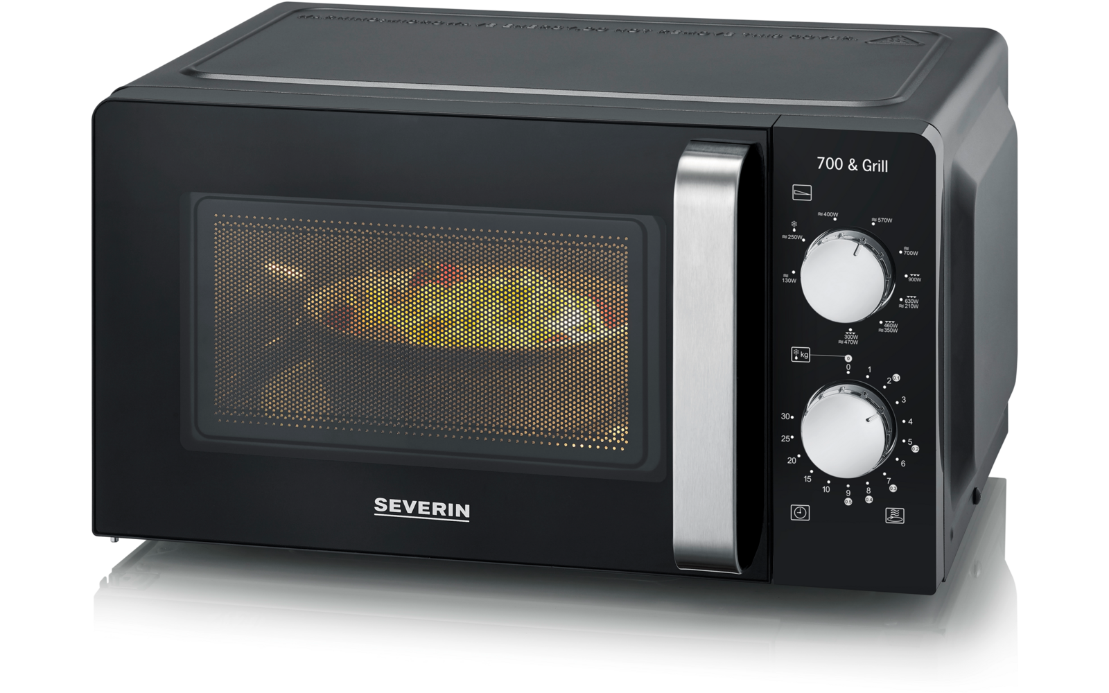 Mikrobølgeovn med grillfunksjon MW 7781 17 liter 700W - Severin bakside